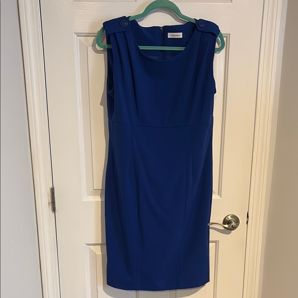 Calvin Klein Blue Sleeveless Dress